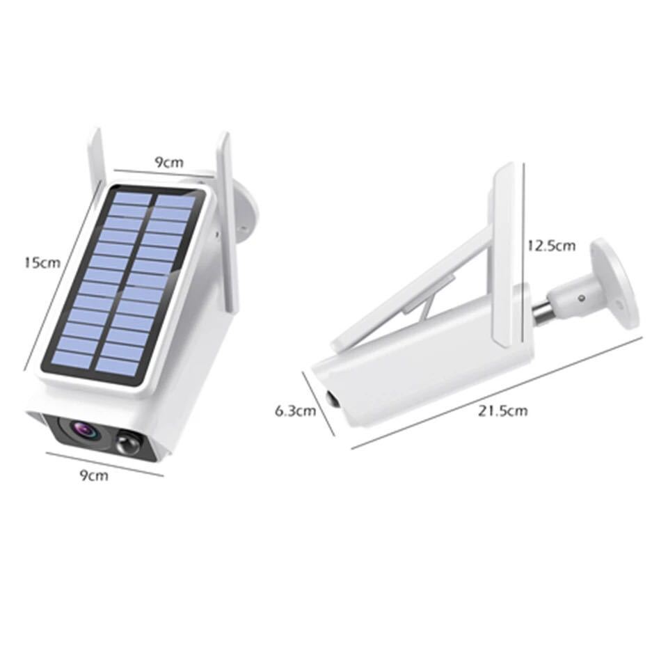 Wireless Wifi Solar Rechargeable Battery Camera - Aura Tech