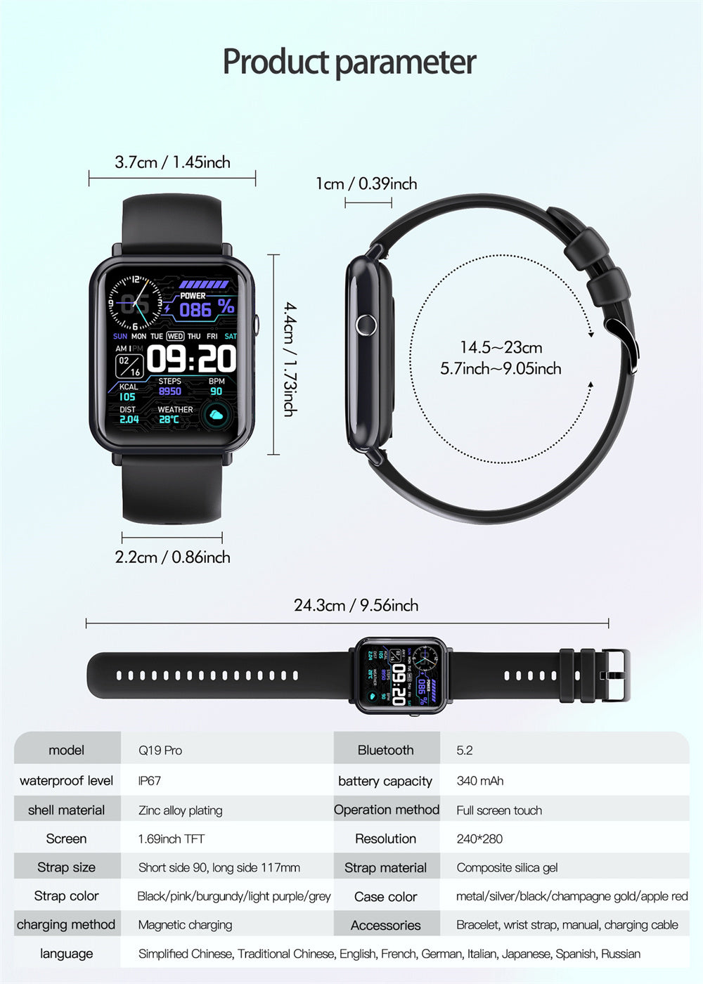 Smart waterproof watch - Aura Tech