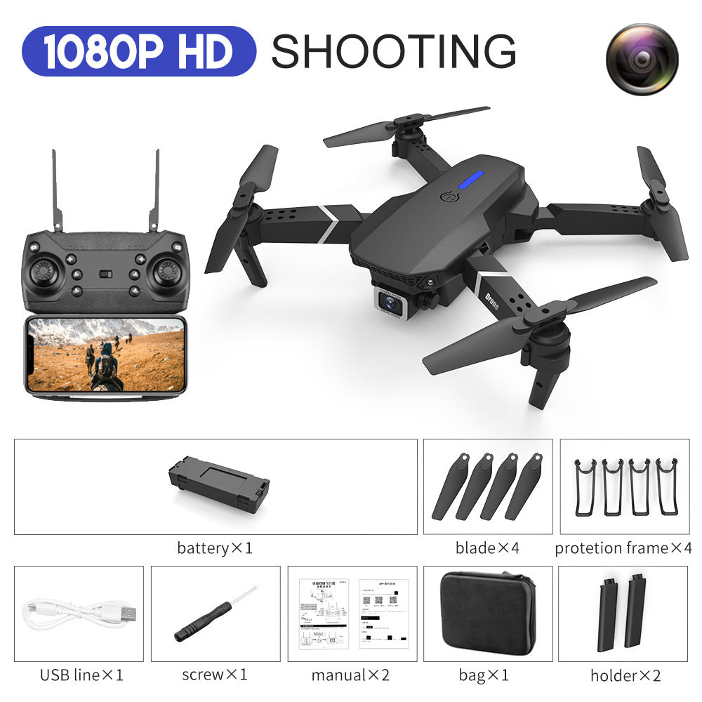 E88 Drone Aerial Photography HD 4K Dual Camera Remote Control Airplane Toy - Aura Tech