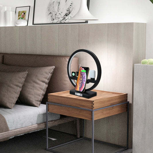 Fast Charging 4 in 1 Bedside Lamp Wireless Charger Bracket - Aura Tech