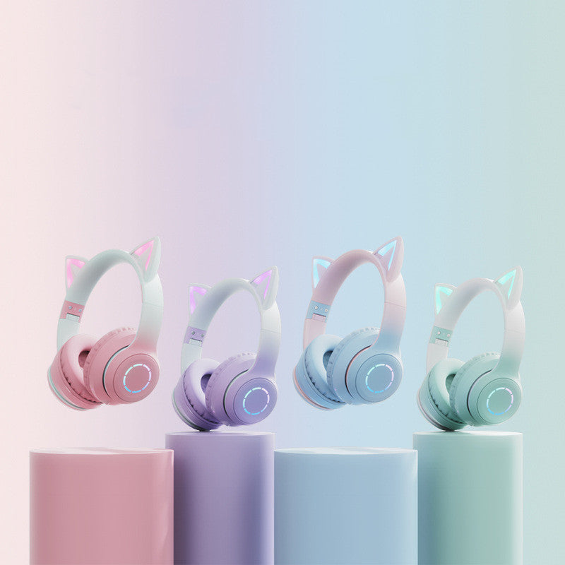 New Cat Ear Luminous Electric Competition Wireless Headphone - Aura Tech