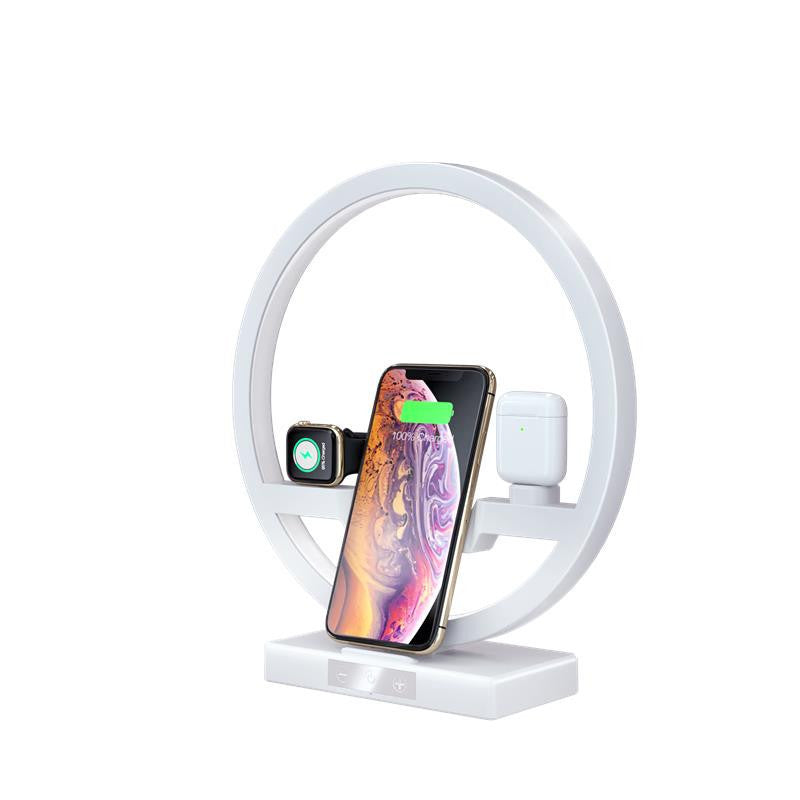 Fast Charging 4 in 1 Bedside Lamp Wireless Charger Bracket - Aura Tech