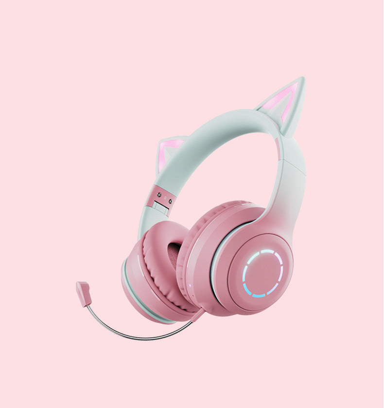 New Cat Ear Luminous Electric Competition Wireless Headphone - Aura Tech